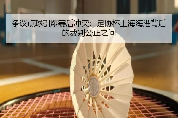 争议点球引爆赛后冲突:足协杯上海海港背后的裁判公正之问
